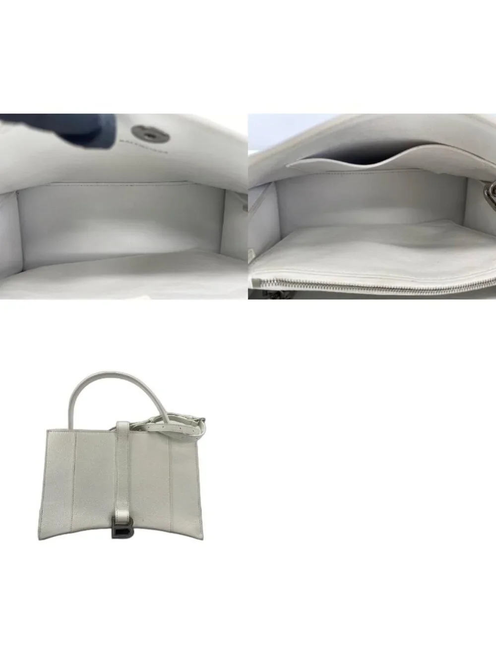 Balenciaga Handbag Leather 2-Way Hourglass
